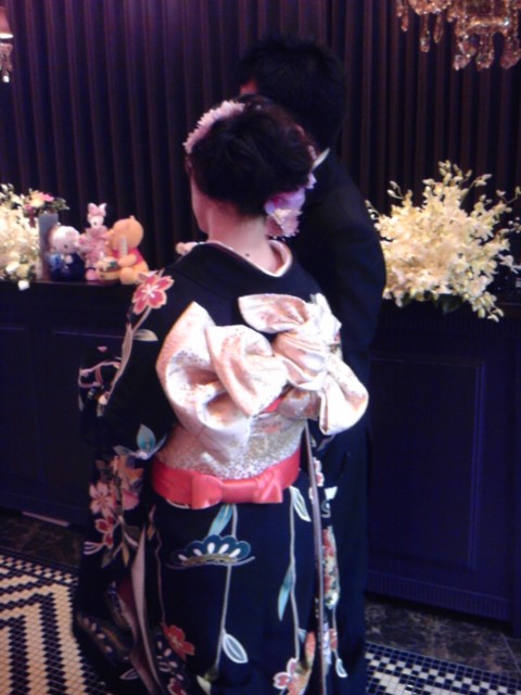 黒引き振袖の花嫁さん
