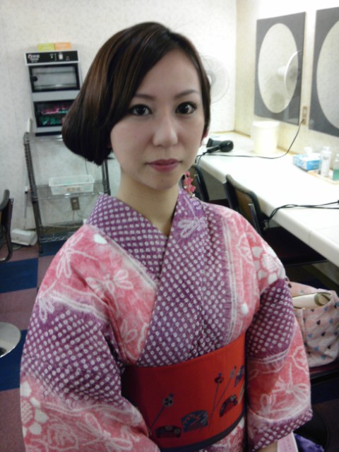 浴衣着付け&ヘアーセット♪