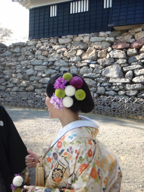 浜松城での和装撮影①