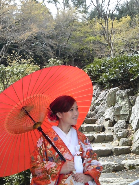 桜ふぶきの中で♪