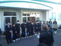 被災地中学との交流♪