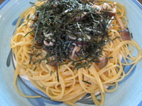 うに・いか・きのこスパゲティ