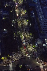 ６月２９日　大飯原発再稼動反対２０万人首相官邸前抗議に参加