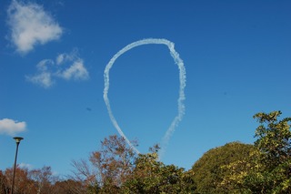 青い空に　青い物体