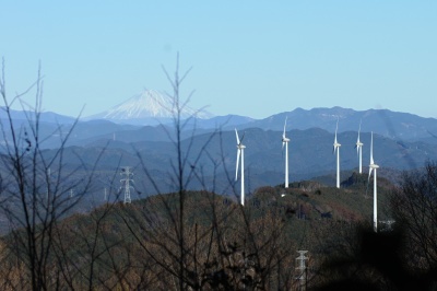 三岳城址からの富士