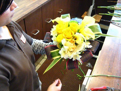 送別用男性への花束