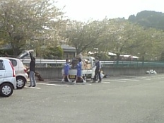 中学生の資源回収