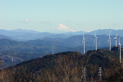 三岳城跡からの富士