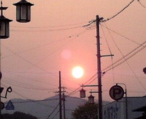 夕日