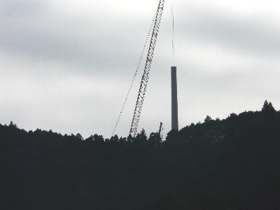 風力発電の建設風景