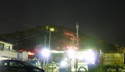 城山公園のライトアップ