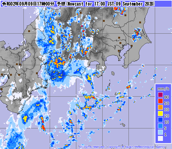 今日明日の天気は 寸座からジョナサン