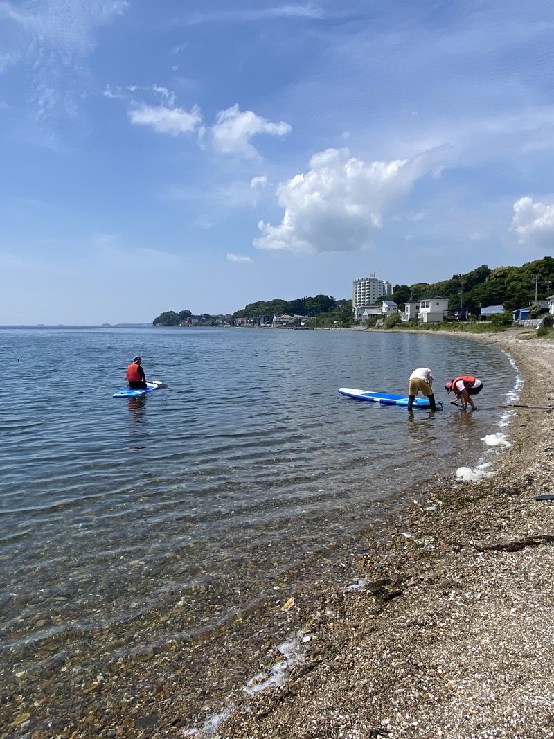 浜名湖でサップを体験
