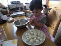お団子に挑戦☆