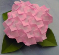 紫陽花の折り紙
