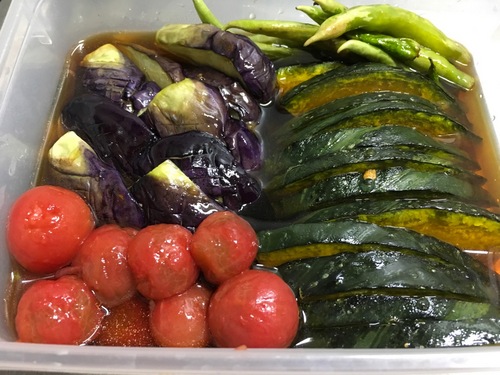 母が育てた夏野菜を こんな風に食べてみました