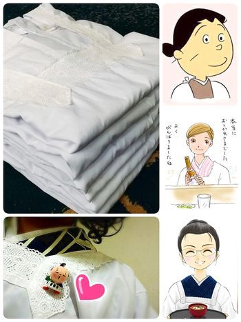 ★私の勝負服は白い割烹着(女将FBから）