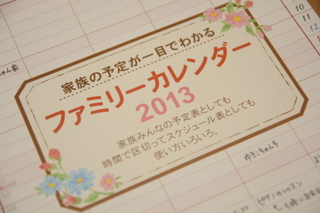 2013　月間ダイアリー