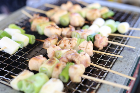 BBQで焼き鳥を焼いてみました　2015秋