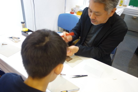 タミヤフェアでエアロベースの飛行機作り体験をしました