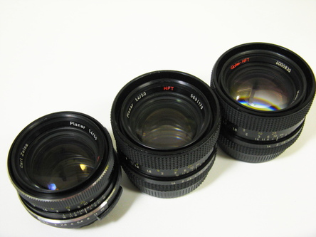 カメラ レンズ(単焦点) ローライQBMプラナー50mmF1.4 X 3本撮り比べ！！ l ＊寫眞機商コウジヤ＊
