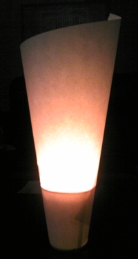 アルミカップの灯明