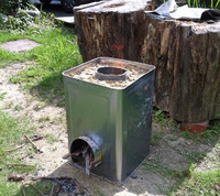 一斗缶ロケットストーブ、おそるべし。 2011/08/10 09:55:03