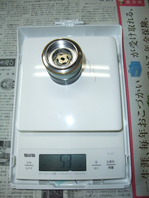 シマノスピニング　スプールの重さ