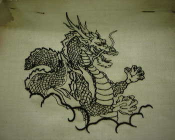 龍の絵。