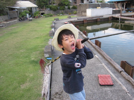 鯉の釣り堀　＠掛川