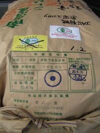 有機栽培米魚沼こしひかり入荷しました