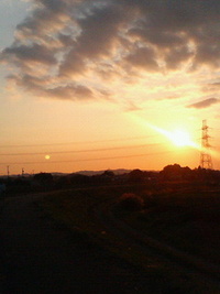 今日の夕焼け☆ 2008/10/16 18:46:53