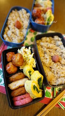 ほうれん草巻き厚焼きたまごのお弁当