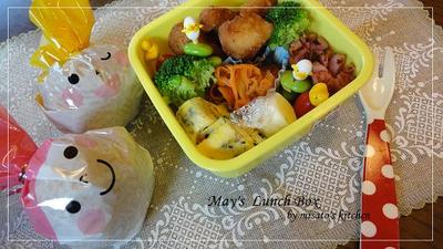 本日、3人弁当。