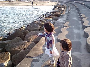 御前崎にて