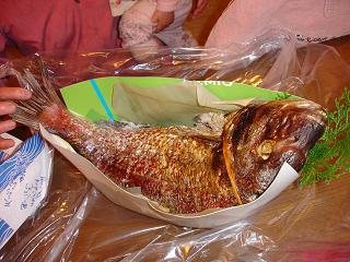 とろろ汁と明石の鯛