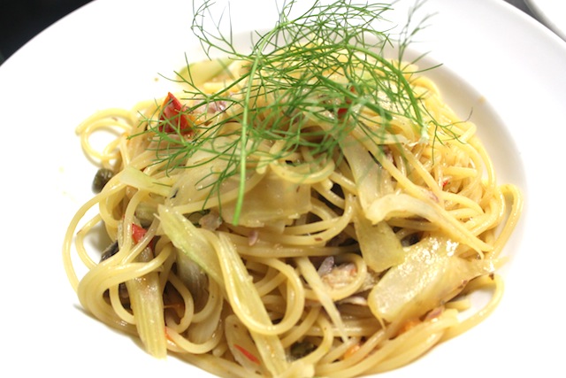 イワシとウイキョウのパスタ（スパゲッティー）