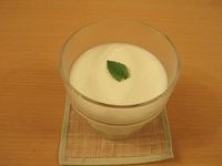 食後にパンナコッタ