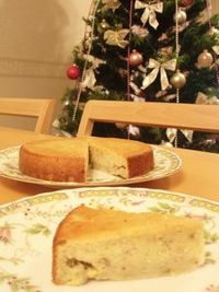 朝からバナナケーキ