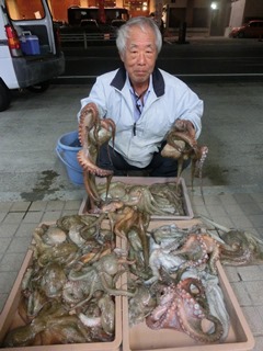 タコ爆釣～：強風もなんのその！！