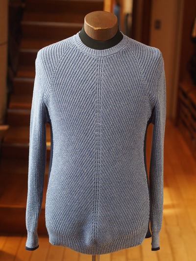 メランジコットン片畦ニット/メンズメルローズ（MENS MELROSE）