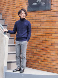 ソフトサーモチドリストレッチスリムテーパードパンツ/メンズメルローズ(MEN'S MELROSE)