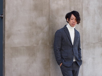 尾州ホームスパンウィンドウペンサルエルテーパードパンツ/MENS MELROSE(メンズメルローズ)