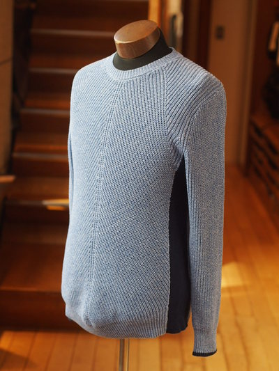 メランジコットン片畦ニット/メンズメルローズ（MENS MELROSE）