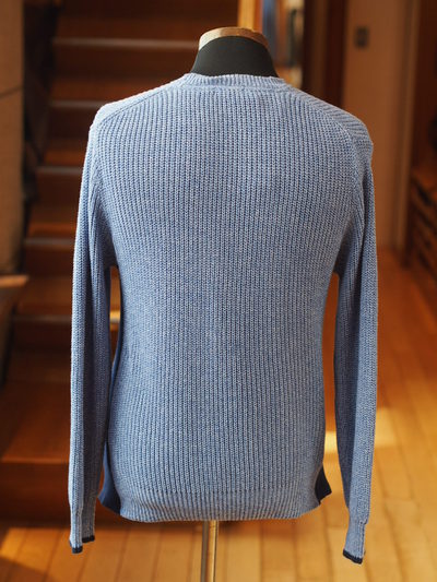 メランジコットン片畦ニット/メンズメルローズ（MENS MELROSE）