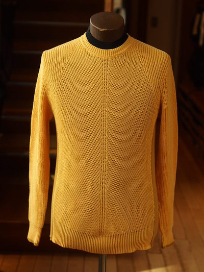 メランジコットン片畦ニット/メンズメルローズ（MENS MELROSE）