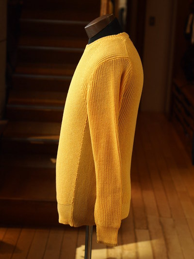 メランジコットン片畦ニット/メンズメルローズ（MENS MELROSE）