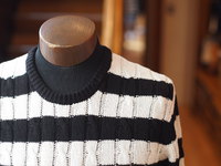 AKM×MEN’S MELROSE ケーブルボーダーニット