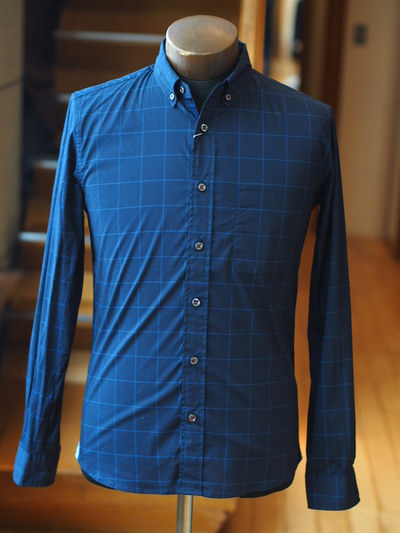ストレッチウィンドウペンB．D．シャツ/メンズメルローズ(MENS MELROSE)