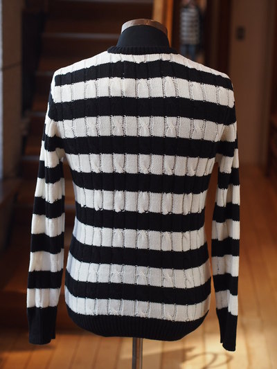 AKM×MEN’S MELROSE ケーブルボーダーニット